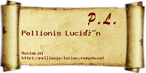 Pellionis Lucián névjegykártya